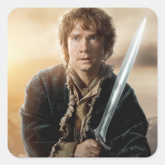 Sticker Carré BILBO BAGGINS™ Poster de caractères 2 (Devant)