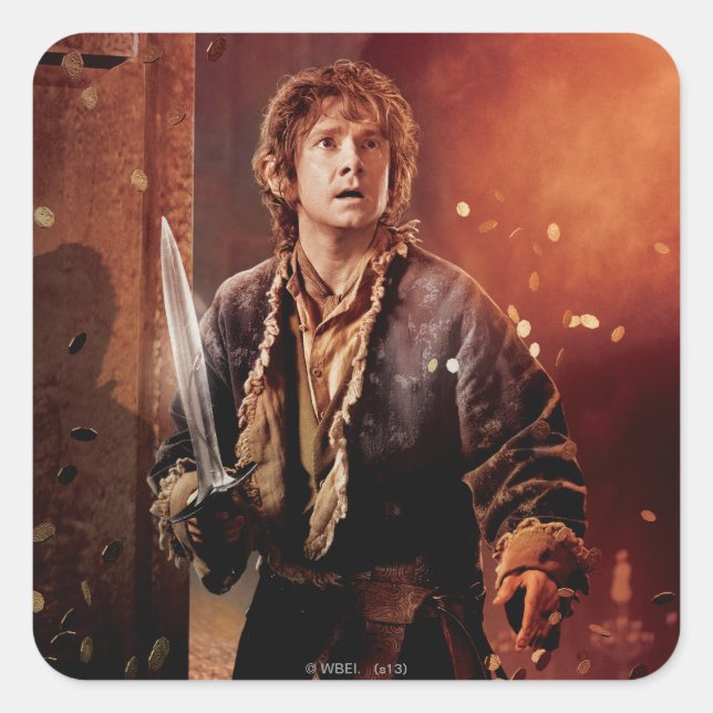Sticker Carré BILBO BAGGINS™ Poster de caractères 3 (Devant)