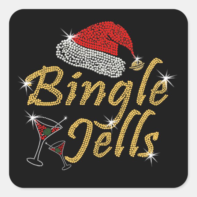 Sticker Carré Bingle Jells Tipsy Noël (Devant)