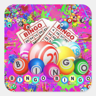Sticker Carré BINGO BINGO Conçu par CBDOilPrincess