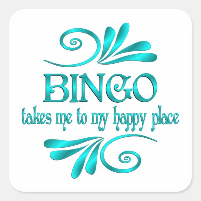 Sticker Carré Bingo Happy (Devant)