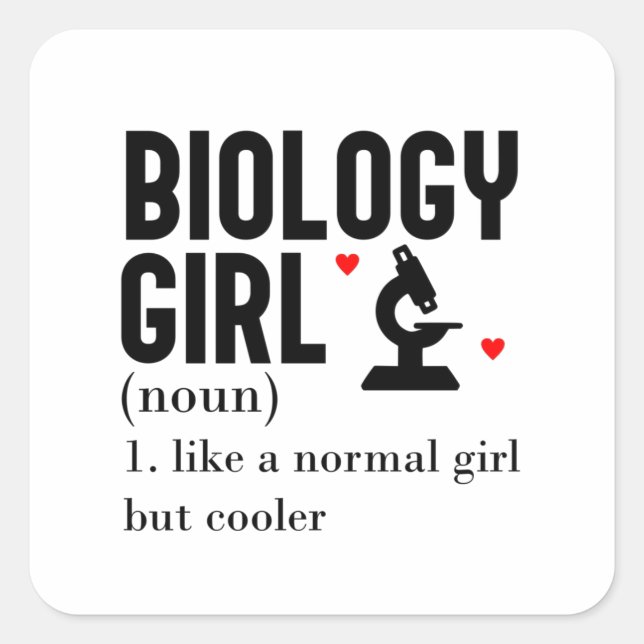 Sticker Carré Biologie (Devant)