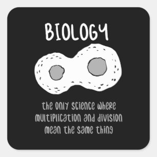 Sticker Carré Biologie - Biologie Le seul cadeau scientifique