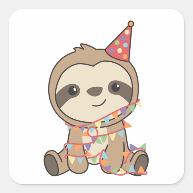 Sticker Carré Birthday (Devant)