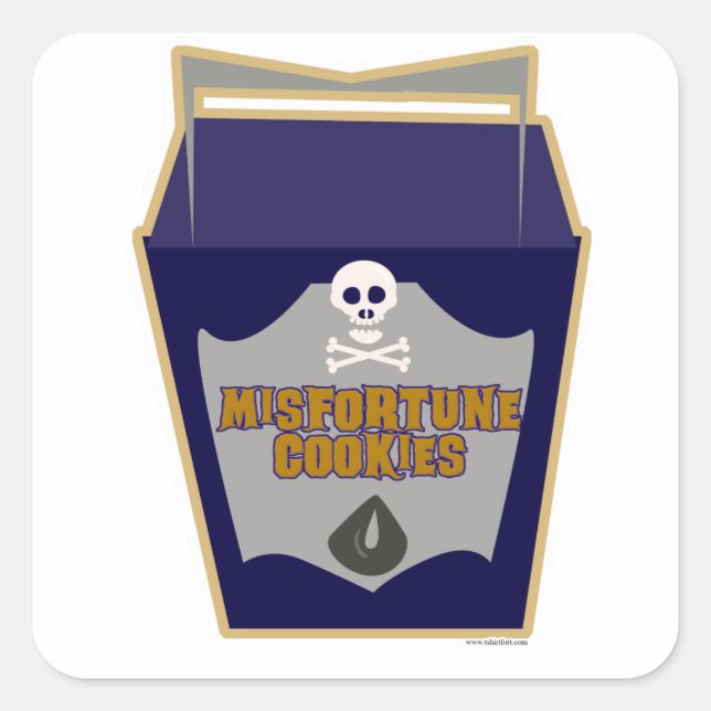 Sticker Carré Biscuits malheureux Halloween drôle (Devant)