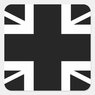 Sticker Carré BLack & White Classic Union Jack British(UK) Flag