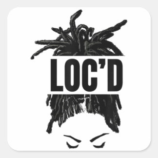 Sticker Carré Black Women LOC'd - Funny Melanin Afro Lover