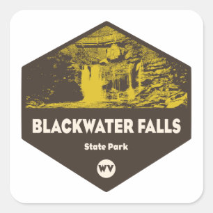 Sticker Carré Blackwater Falls State Park West Virginie