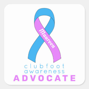 Sticker Carré blanc de Clubfoot Awareness Advocacy