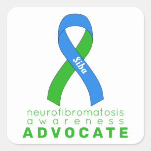 Sticker Carré blanc de Neurofibromatose Advocate
