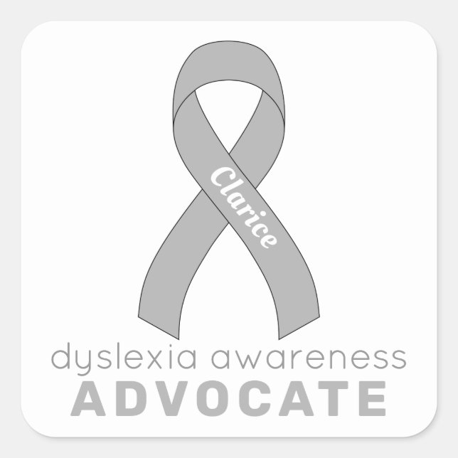 Sticker Carré blanc Dyslexia Advocia (Devant)
