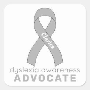 Sticker Carré blanc Dyslexia Advocia
