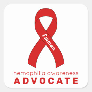 Sticker Carré blanc Hemophilia Advocacy