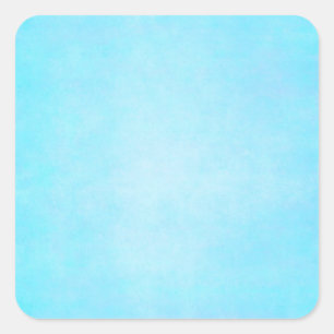 Sticker Carré Blanc léger bleu turquoise de modèle d'aquarelle