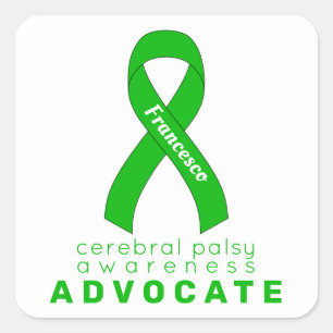 Sticker Carré blanc pour l'avocat de la paralysie 