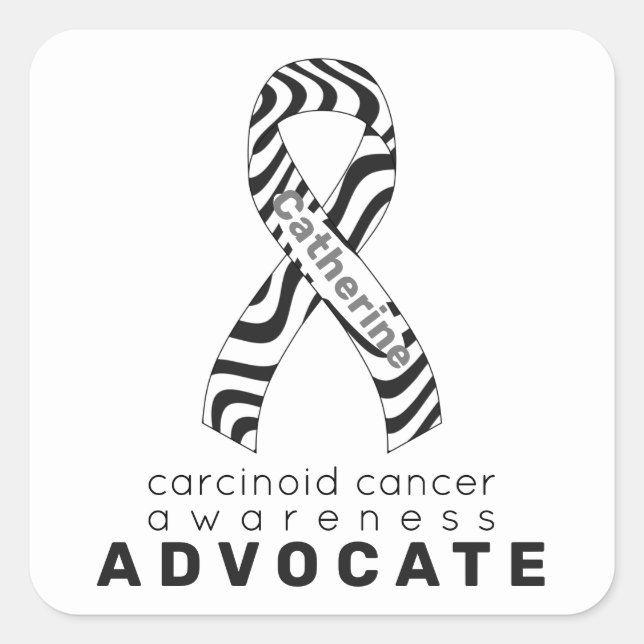 Sticker Carré blanc pour le défenseur du cancer de (Devant)