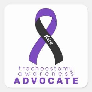 Sticker Carré blanc Tracheostomy Advocy