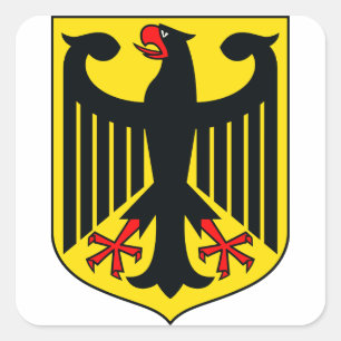 Sticker Carré Blason de l'Allemagne