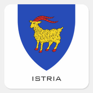 Sticker Carré Blason d'Istria Patrimoine Adriatique