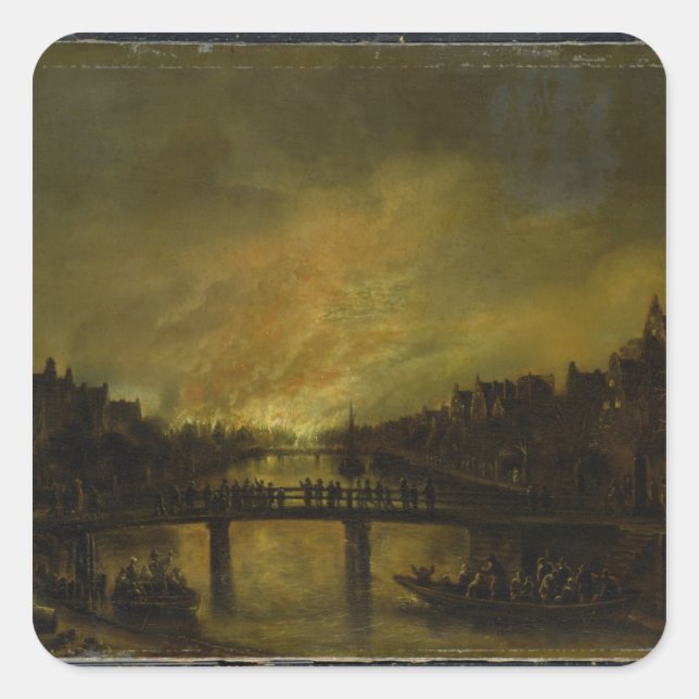 Sticker Carré Blaze à Amsterdam (Devant)