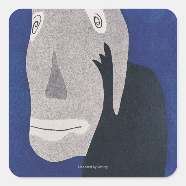 Sticker Carré Bleu (Devant)