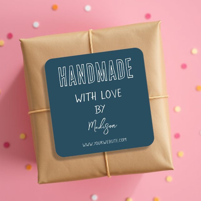 Sticker Carré Bleu foncé fait à la main avec chevalet Carré d'am (Créateur téléchargé)