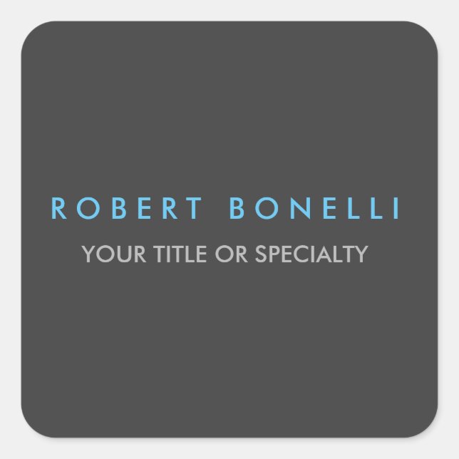 Sticker Carré Bleu gris tendance (Devant)