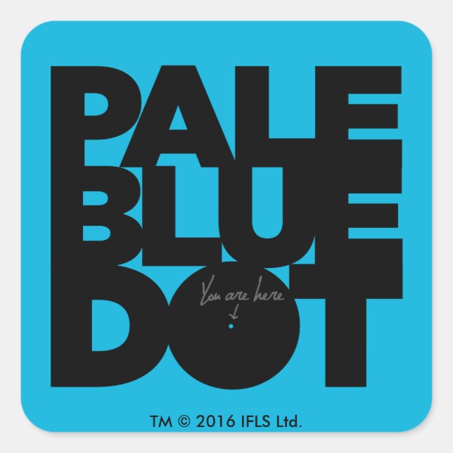Sticker Carré Bleu pâle (Devant)