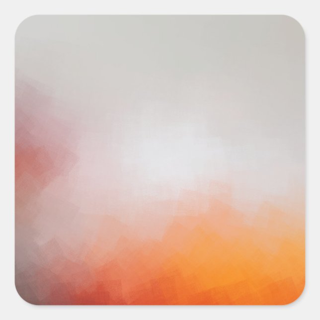 Sticker Carré Bleu rose rouge violet jaune orange moderne Abstra (Devant)
