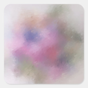 Sticker Carré Bleu Vert rose Rouge Jaune Orange Moderne Abstrait