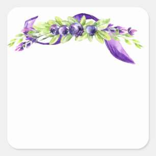 Sticker Carré Bleu Watercolor scrapbook