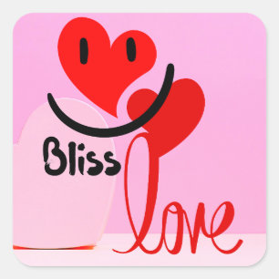 Sticker Carré Blissful Love Valentine's Day
