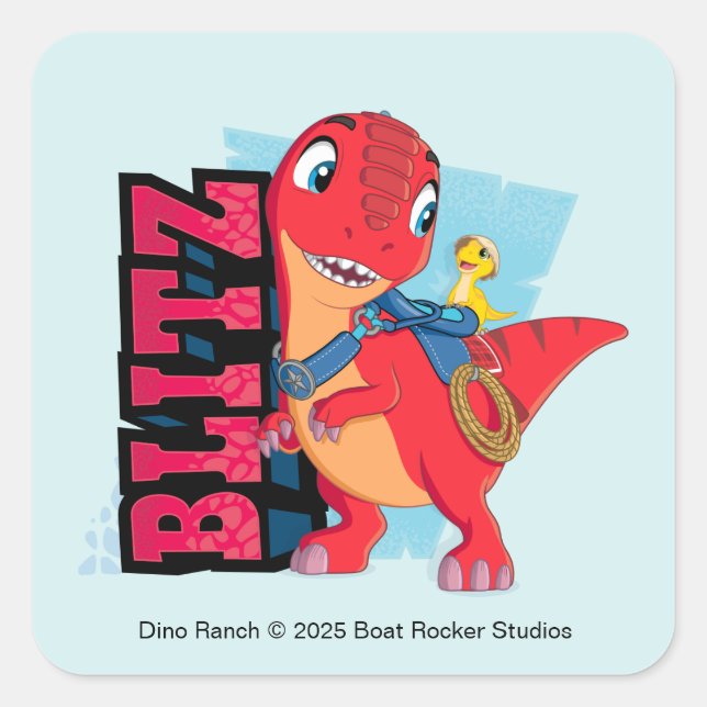 Sticker Carré Blitz | Dino Ranch (Devant)