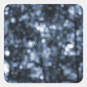 Sticker Carré Blue Bokeh