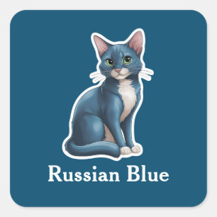 Sticker Carré Blue de Russian