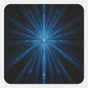 Sticker Carré Blue Galaxy Continuum étoile cosmique naissance bl