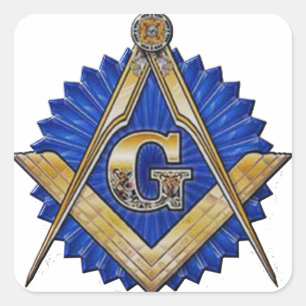Sticker Carré Blue Lodge Mason
