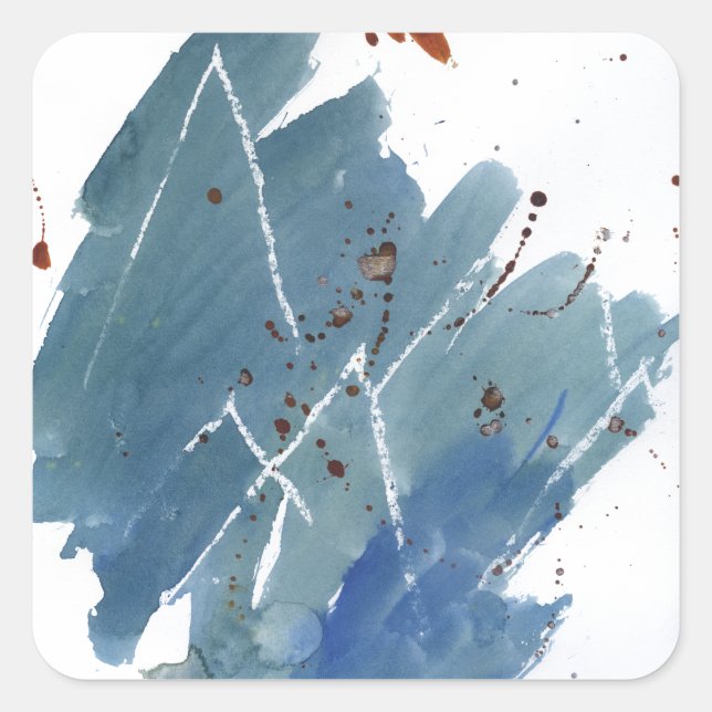 Sticker Carré Blue Mountain Range (Devant)