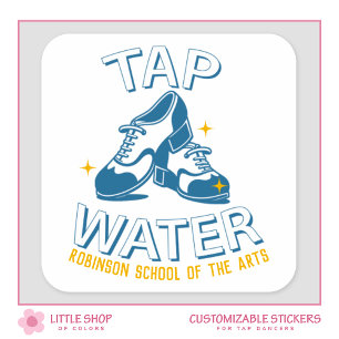 Sticker Carré Blue Oxford Tap Dance Chaussures personnalisables