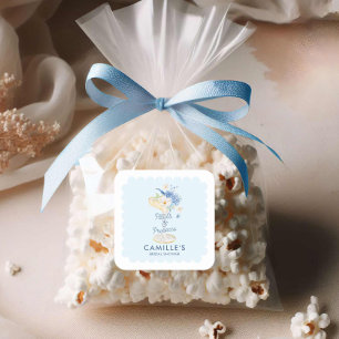 Sticker Carré Blue Petals et Prosecco pour l'Enterrement de Vie 