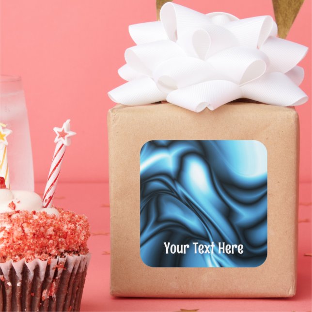 Sticker Carré Blue Silk wave (Fête)