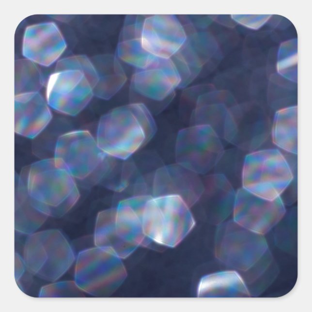 Sticker Carré Blue Sparkle (Devant)