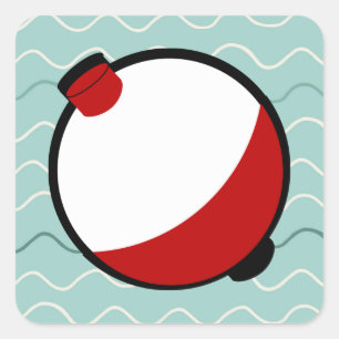 Sticker Carré Bobber et eau onduleuse