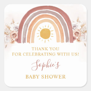 Sticker Carré Boho Rainbow Un petit rayon de soleil