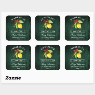 Sticker Carré Bois vert Limoncello Imprimer Noël