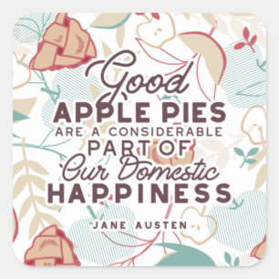 Sticker Carré Bon devis Apple Pies