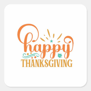 Sticker Carré bon thanksgiving
