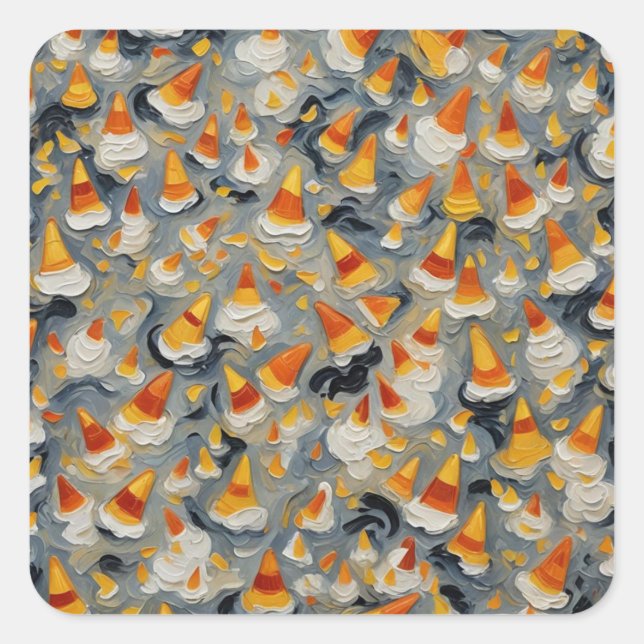 Sticker Carré Bonbon de maïs fondant (Devant)