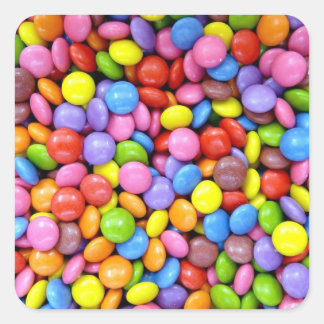 Sticker Carré Bonbons colorés