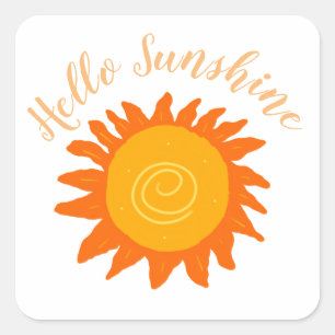 Sticker Carré Bonjour Sunshine